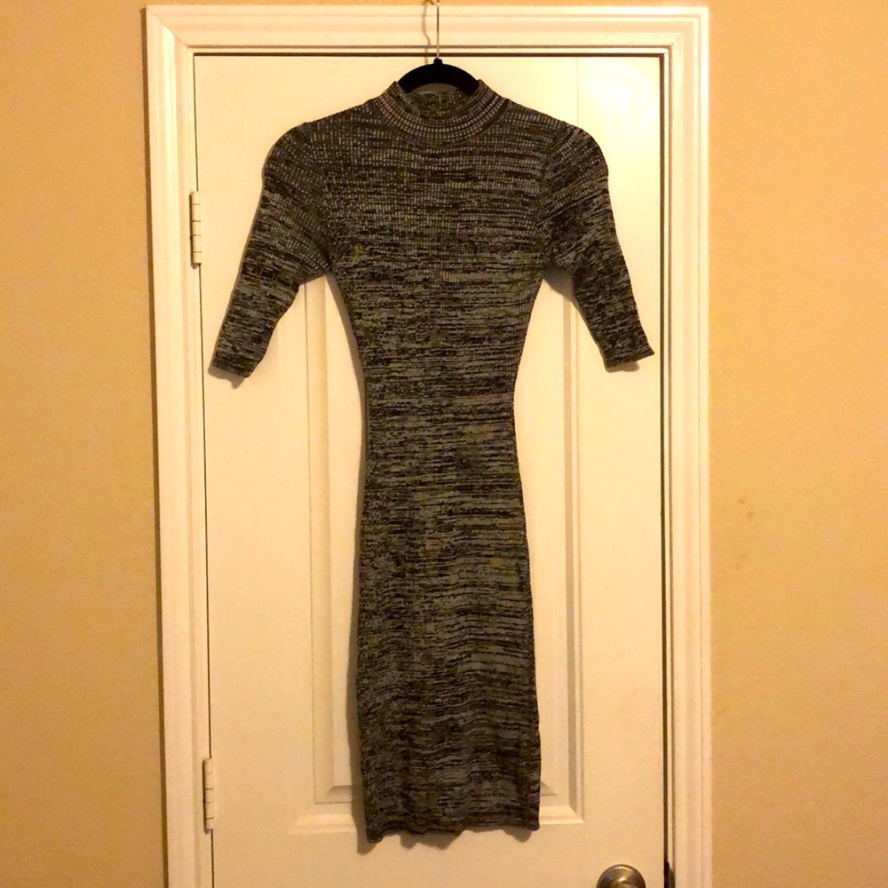LU NYC Gray Mock Neck Sweater Dress 💕
